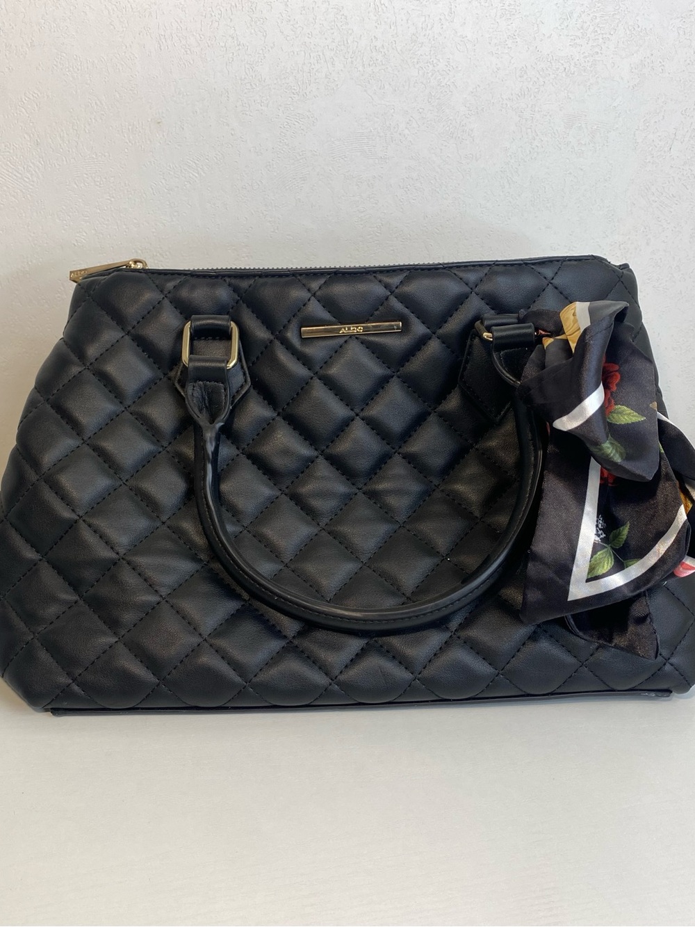 Aldo darnal satchel with twilly black purse
